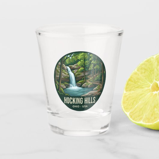 Hocking Hills USA Schnapsglas (Vorderseite)
