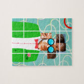 Hockney Porträt Puzzle (Horizontal)