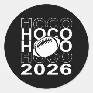 Hoco 2026 American Football Heimkehr-Spieltag Runder Aufkleber