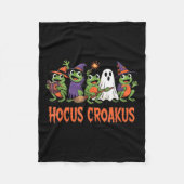 Hocus Croakus Frog Halloween Magic Spell Funny Wit Fleecedecke (Vorderseite)