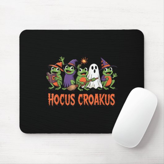 Hocus Croakus Frog Halloween Magic Spell Funny Wit Mousepad (Mit Mouse)