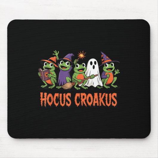 Hocus Croakus Frog Halloween Magic Spell Funny Wit Mousepad (Vorne)