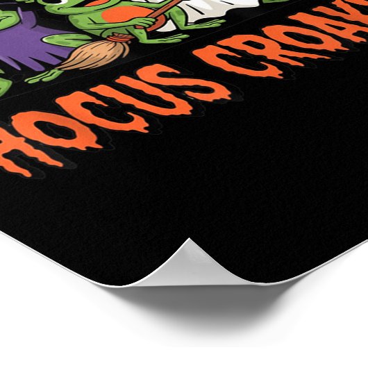 Hocus Croakus Frog Halloween Magic Spell Funny Wit Poster (Ecke)