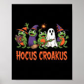 Hocus Croakus Frog Halloween Magic Spell Funny Wit Poster (Vorne)