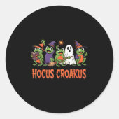Hocus Croakus Frog Halloween Magic Spell Funny Wit Runder Aufkleber (Vorderseite)