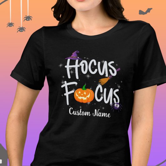 Hocus Focus Halloween Lehrer Anpassbares Hemd Tri-Blend Shirt