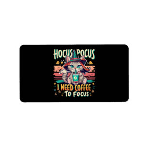 Hocus Focus - Ich brauche Kaffee, um mich zu konze Adressaufkleber
