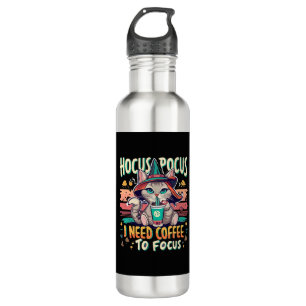 Hocus Focus - Ich brauche Kaffee, um mich zu konze Edelstahlflasche