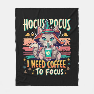 Hocus Focus - ich brauche Kaffee, um mich zu konze Fleecedecke
