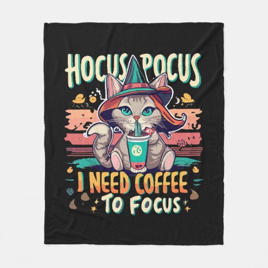 Hocus Focus - Ich brauche Kaffee, um mich zu konze Fleecedecke (Vorderseite)