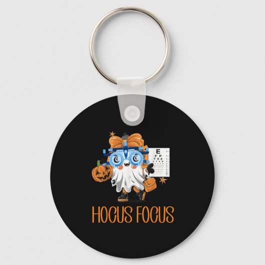 Hocus Focus Optometrie Halloween Shirt Optometrike Schlüsselanhänger (Vorderseite)