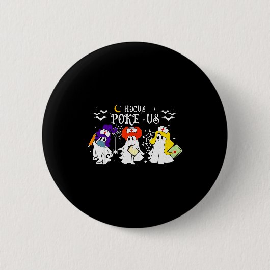 Hocus Ke-us Witch Nurse Halloween Medical Lab Tech Button (Vorderseite)
