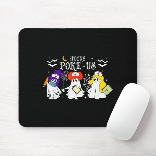 Hocus Ke-us Witch Nurse Halloween Medical Lab Tech Mousepad (Mit Mouse)
