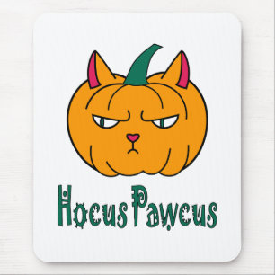 Hocus pawcus Halloween-Kürbis Ingwerkatze Magie Mousepad