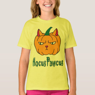 Hocus pawcus Halloween-Kürbis Ingwerkatze Magie T-Shirt