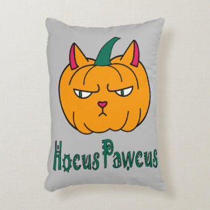 Hocus pawcus Halloween Kürbisinger Katzenmagie Dekokissen