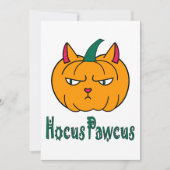 Hocus pawcus Halloween Kürbisinger Katzenmagie Einladung (Vorderseite)