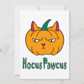 Hocus pawcus Halloween Kürbisinger Katzenmagie Einladung (Rückseite)