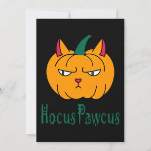 Hocus pawcus Halloween Kürbisinger Katzenmagie Feiertagskarte