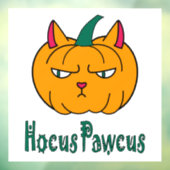 Hocus pawcus Halloween Kürbisinger Katzenmagie Fensteraufkleber (Blatt 3)