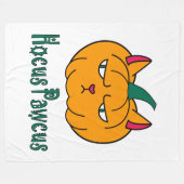Hocus pawcus Halloween Kürbisinger Katzenmagie Fleecedecke (Vorderseite (Horizontal))
