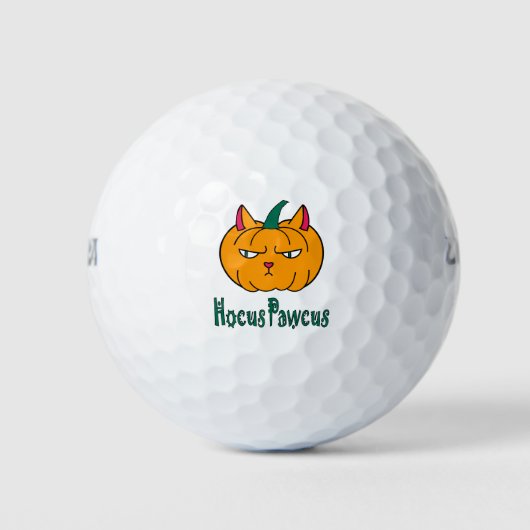 Hocus pawcus Halloween Kürbisinger Katzenmagie Golfball (Vorderseite)