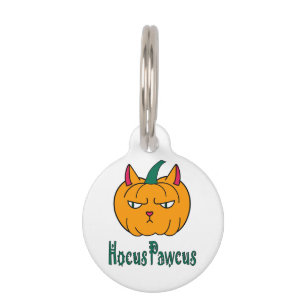 Hocus pawcus Halloween Kürbisinger Katzenmagie Haustiermarke