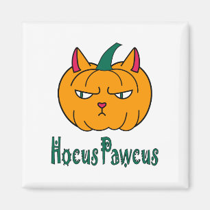 Hocus pawcus Halloween Kürbisinger Katzenmagie Magnet