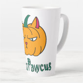 Hocus pawcus Halloween Kürbisinger Katzenmagie Milchtasse (Rechte Ecke)