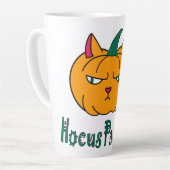 Hocus pawcus Halloween Kürbisinger Katzenmagie Milchtasse (Linke Ecke)