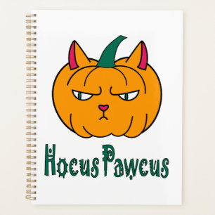 Hocus pawcus Halloween Kürbisinger Katzenmagie Planer