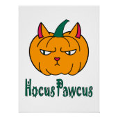 Hocus pawcus Halloween Kürbisinger Katzenmagie Poster (Vorderseite)