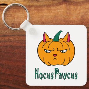 Hocus pawcus Halloween Kürbisinger Katzenmagie Schlüsselanhänger