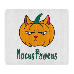 Hocus pawcus Halloween Kürbisinger Katzenmagie Schneidebrett