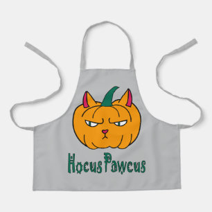 Hocus pawcus Halloween Kürbisinger Katzenmagie Schürze