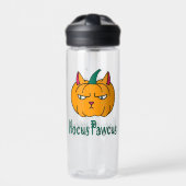 Hocus pawcus Halloween Kürbisinger Katzenmagie Trinkflasche (Vorderseite)