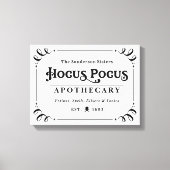 Hocus Pocus Apothecary Black and White Halloween Leinwanddruck (Vorderseite)