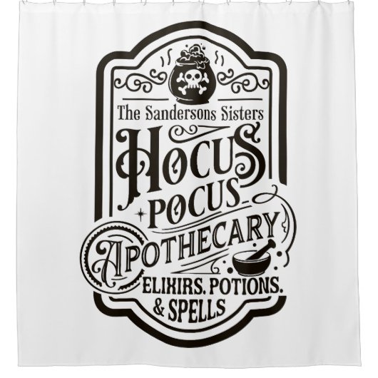 Hocus Pocus Apothecary Duschvorhang (Vorderseite)
