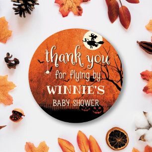 Hocus Pocus Baby Shower Circle Sticker