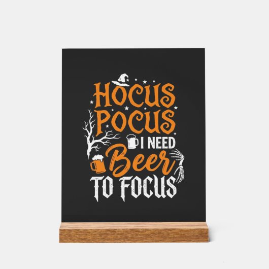 Hocus Pocus Bier Halloween Design_1 Acrylschild (Vorderseite)