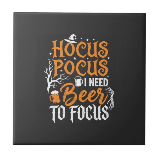 Hocus Pocus Bier Halloween Design_1 Fliese (Vorderseite)