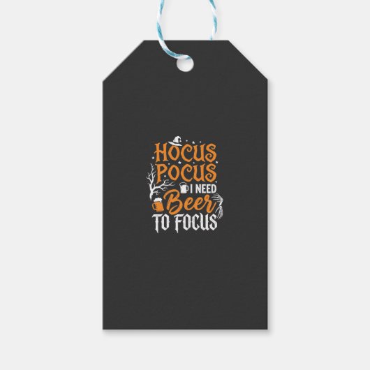 Hocus Pocus Bier Halloween Design_1 Geschenkanhänger (Vorderseite)