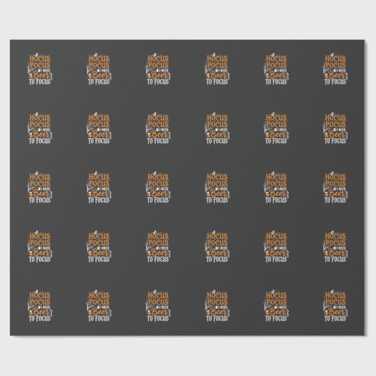 Hocus Pocus Bier Halloween Design_1 Geschenkpapier (Flach)