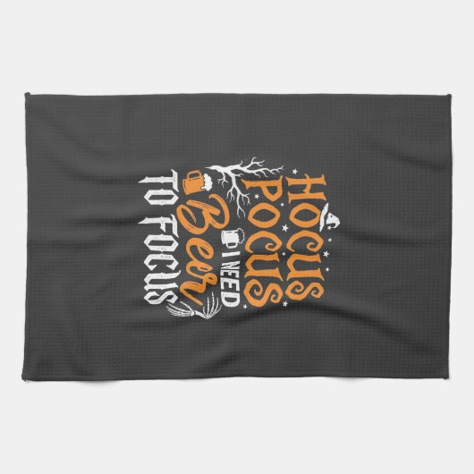 Hocus Pocus Bier Halloween Design_1 Geschirrtuch (Horizontal)