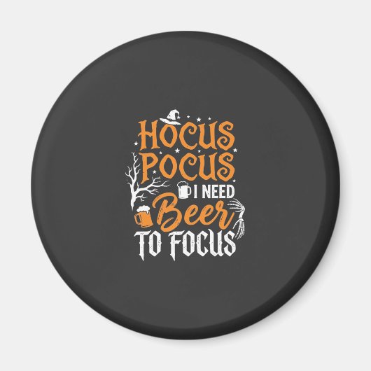 Hocus Pocus Bier Halloween Design_1 Magnet (Vorne)