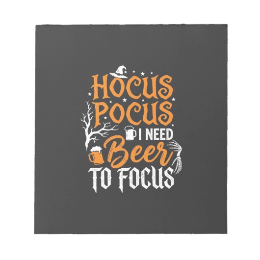 Hocus Pocus Bier Halloween Design_1 Notizblock (Vorderseite)