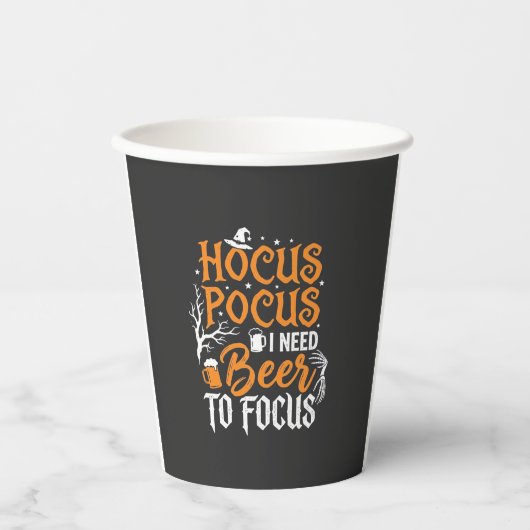 Hocus Pocus Bier Halloween Design_1 Pappbecher (Vorderseite)