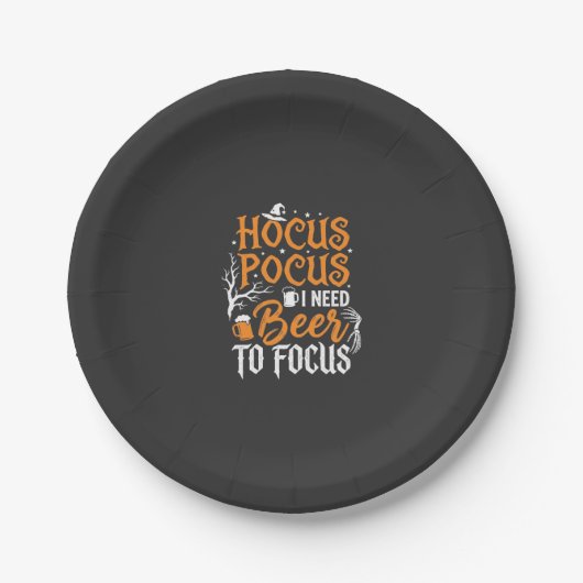Hocus Pocus Bier Halloween Design_1 Pappteller (Vorderseite)