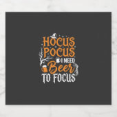 Hocus Pocus Bier Halloween Design_1 Schaumweinetikett (Einzelnes Label)