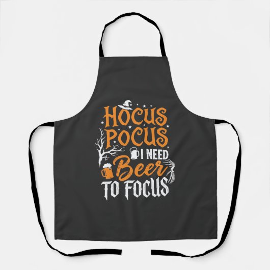 Hocus Pocus Bier Halloween Design_1 Schürze (Vorderseite)